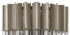 Kuna 3 Light Polished Nickel/Clear Sculpted Glass